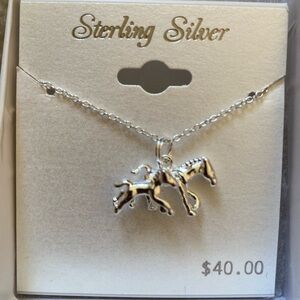 Sterling Silver Horse Necklace